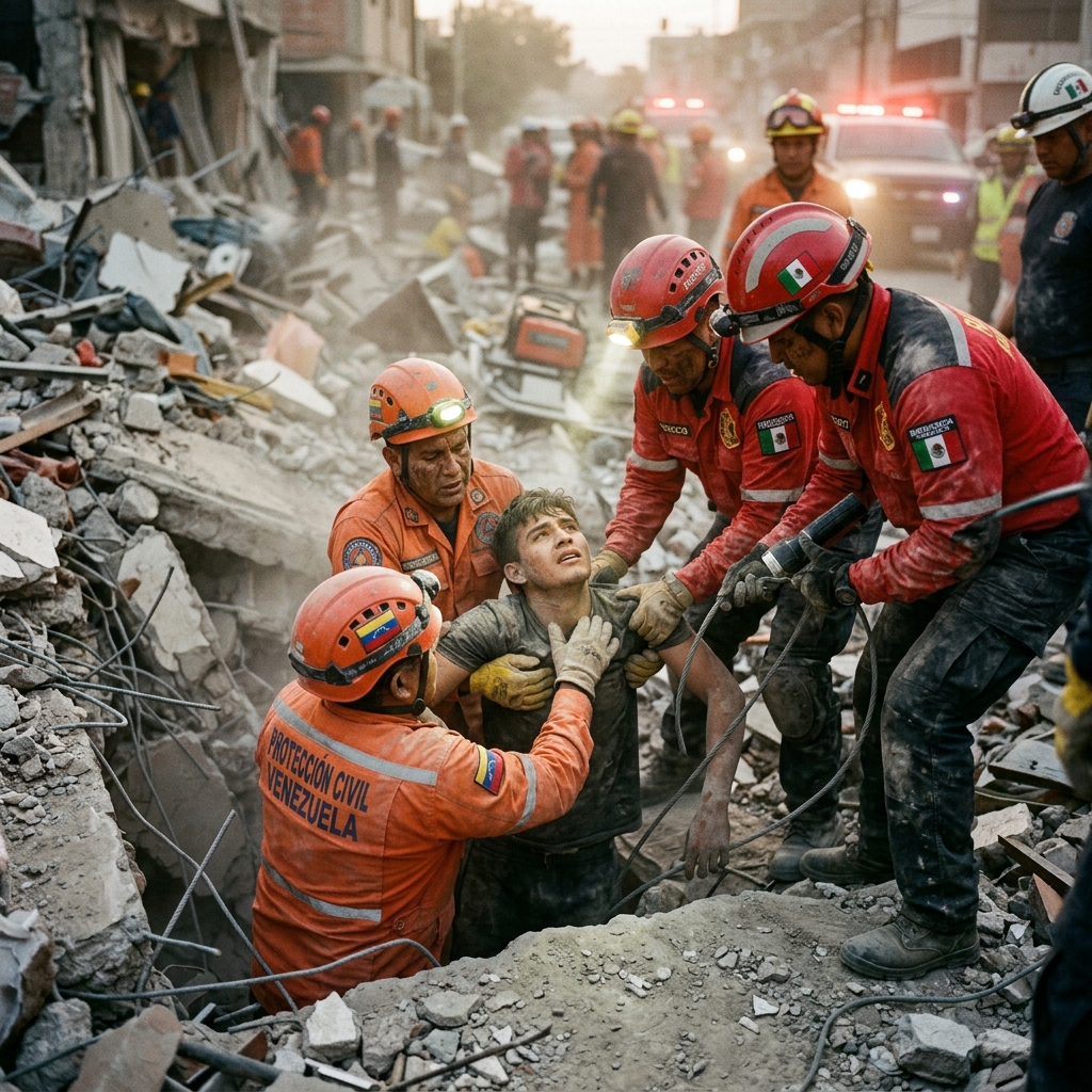 Tragedia sísmica y rescates en Venezuela